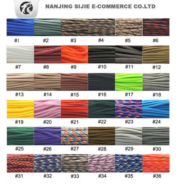 Customization 100FT 7 Inner Strand 550 Polyester Paracord Parachute Cord Camping Rope