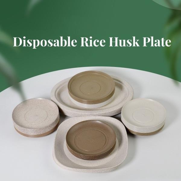 43cm*33cm*33cm Package Size Disposable Tableware Made from Eco-friendly Rice Husk