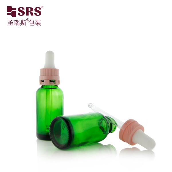 Durable 30ml 60ml Glass Dropper Bottle with Tamper Evident Cap for Skincare