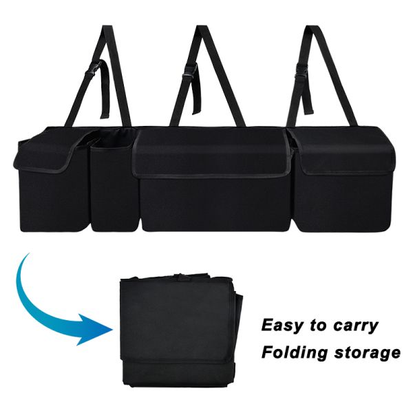 Insulated Grocery Tote Car Trunk Organizer With Cooler Bag Tote Padded Lid