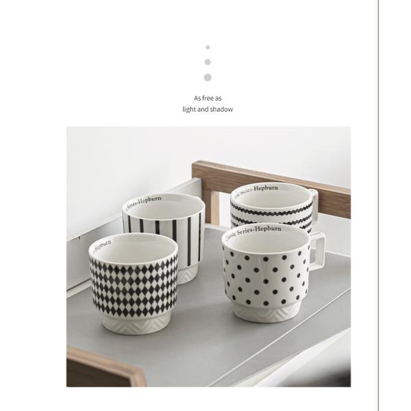 Ощутите элегантность черно-белой керамической чашки для бизнес-подарков