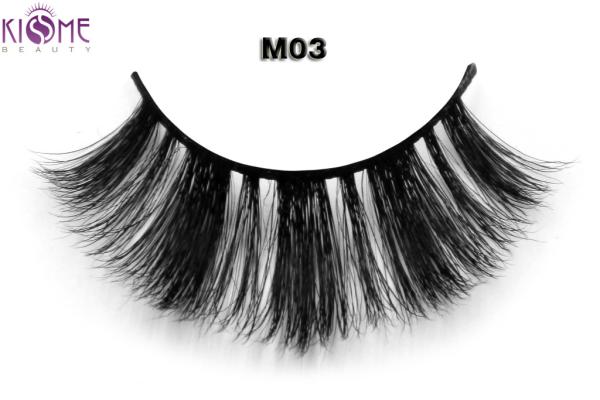 Whole sale new style 3D real horse hair eyelashes fur fake
