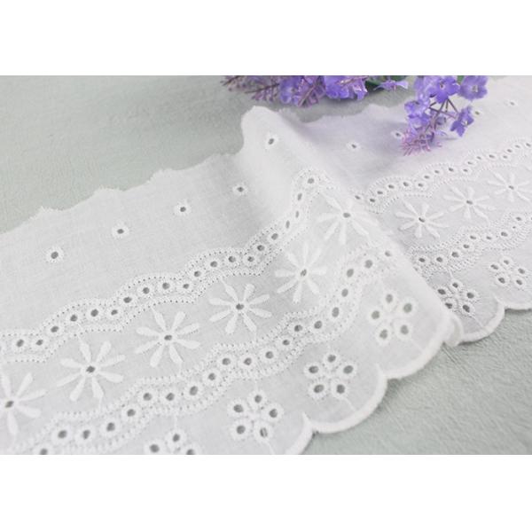 Вышитая отделка шнурка хлопка отверстии цветка с шириной азо свободно органической 13км