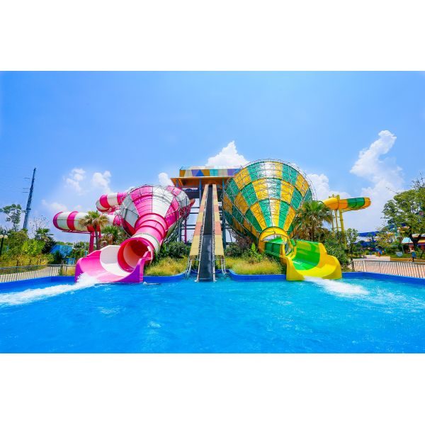 Giant Loudspeaker Shaped Water Park Water Slide 15-20M