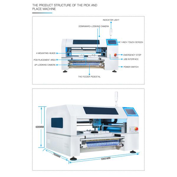 4 головки 30 кормителей CHMT530P4 Чип монтер с Yamaha Feeder SMD Pick and Place Machine