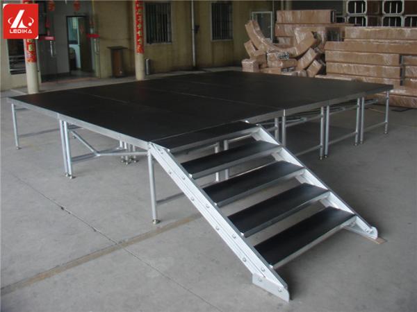 Sturdy Aluminum Indoor Show Stage Platform Disassemble Stable 0.8 - 1.2m