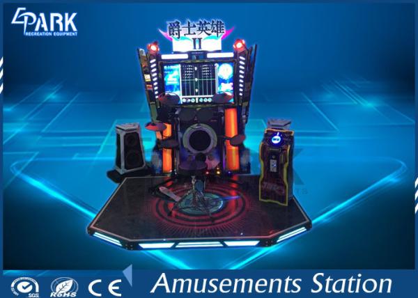 Arcade Jazz Drum Musical Instrument With Redemption Game , Coin Operated Game Machine