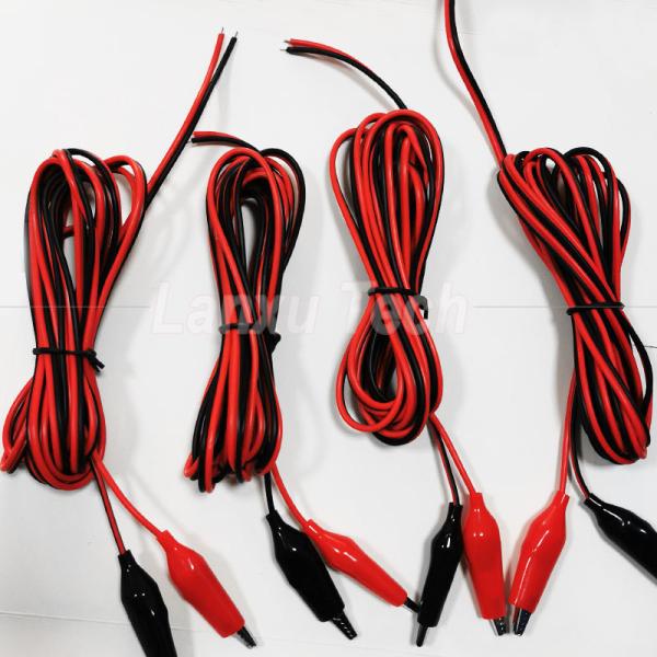 12v Black Red Electrical Test Leads Jumper Wire Alligator Crocodile Clips Cable