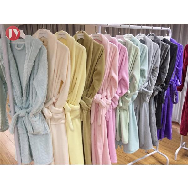 Luxury Flannel Fleece Robe Long Sleeve Nightwear Heated Bathrobe Nightdress Nightgrown