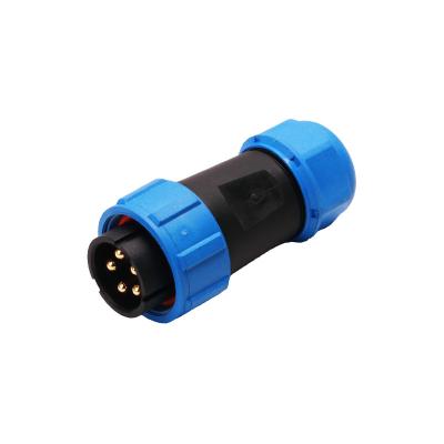 Conector macho impermeável do conjunto do conector de alimentação 500V SP21 de Rigoal 5pins