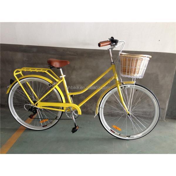 1.7m Length Black Color Single Speed Step Through Hybrid Bike 17kg Gross Weight