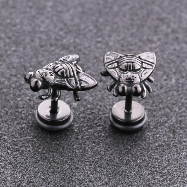 Unique stud earrings animal shape black stud earrings on hot sale