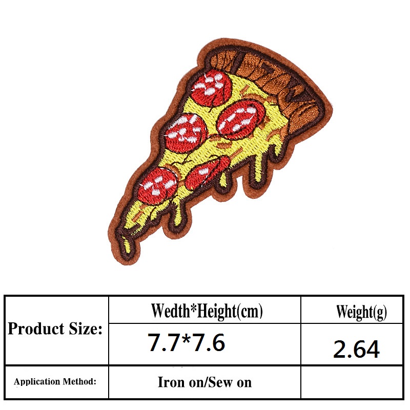 Custom Embroidery Fun Patch Bonfire Iron on Hat Logo Patches Large Sequin Embroidery  Pizza Patch
