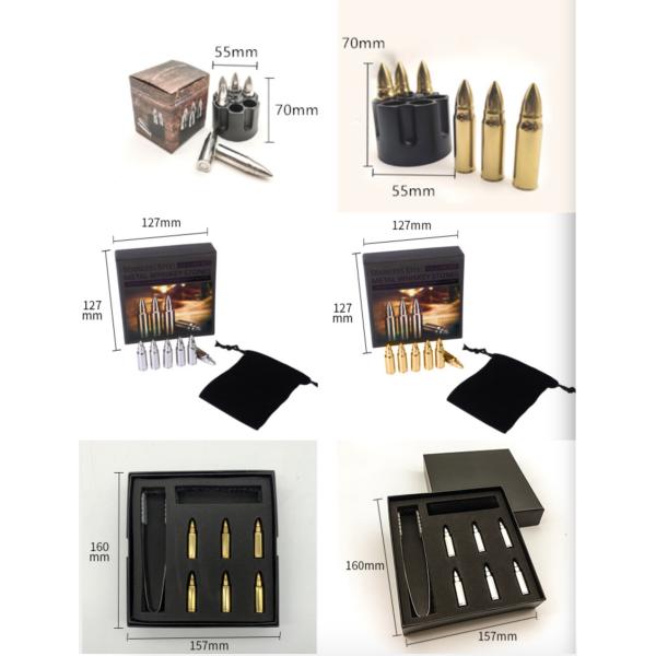 45*12MM SS304 Bullet Metal Retro Cooler Silver Mirror Polishing