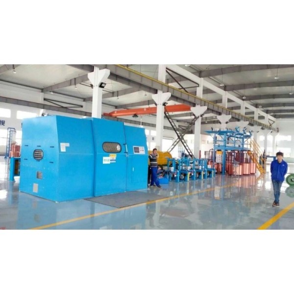 Automated Cable Wire Bunching Machine Twisting Sky Blue Extruder Equipment