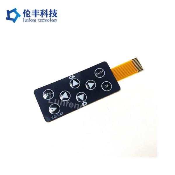 Metal Dome FPC Membrane Switch with ZIF Connector Silicone Overlay Material Offering Electrical Performance and Durability