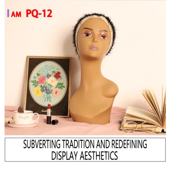 Pq-12 Very Durable Wig Training Mannequin African American Face Rigorous Workmanship