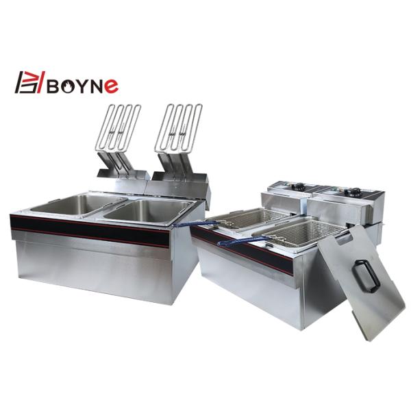 Fried Chicken Fast Food Restaurant Electric Fryer Double Tank