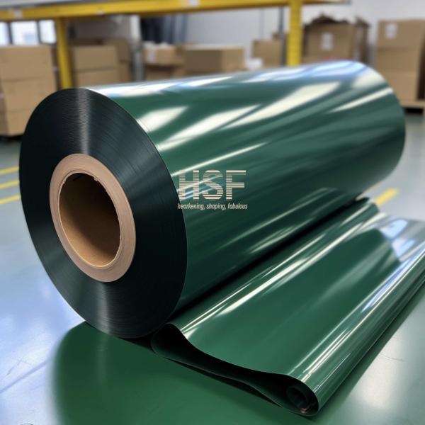 Непрозрачная зелёная пленка из полиэтилена высокой плотности 60 uM, используемая в медицинской промышленности