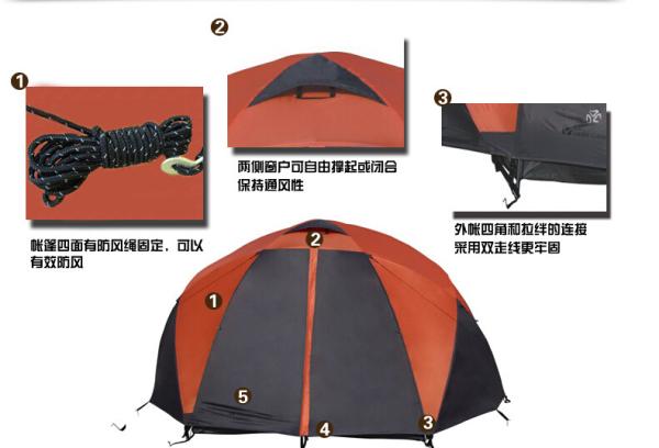 8 Person Camping Tent Double Layer Tent Waterproof Fly Sheet Tent