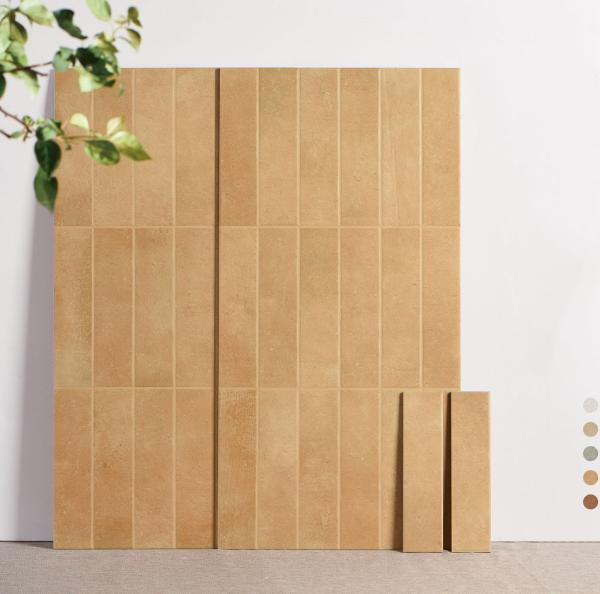 Non-Slip Ceramic Wall Tiles 400x800mm Light Brown AAA Grade