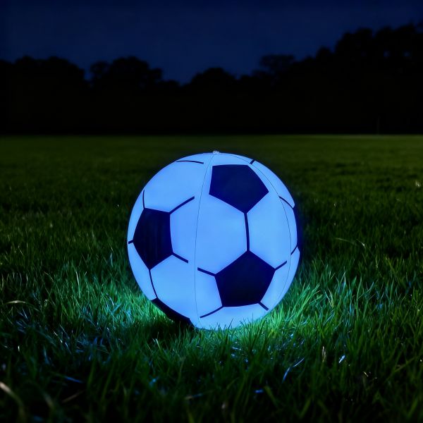 50cm Glow-in-the-Dark Inflatable Soccer Ball, Remote Control LED Light Up Football with 12 Colors, Ready Stock & Customizable