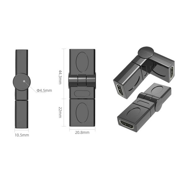 Золото расширения покрыло женский к женской муфте 90 HDMI 180 270 360 Deg регулируемых