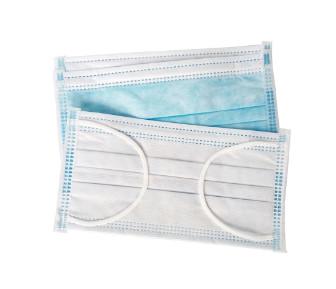 Earloop Type 3 Ply Non Woven Face Mask Adjustable Nose Clip For Industrial Eara