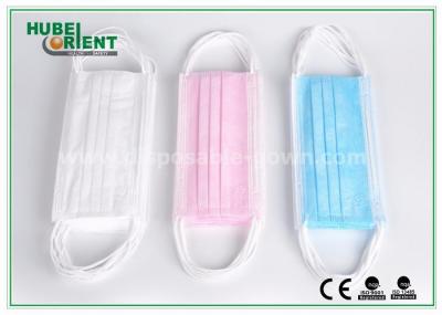 For Food Process Non-woven Disposable Face Mask With Earloop With ISO13485 / ISO9001 Approved