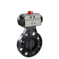 UPVC Controle de fluxo de água válvula borboleta pneumática DN100 4 polegadas válvula borboleta