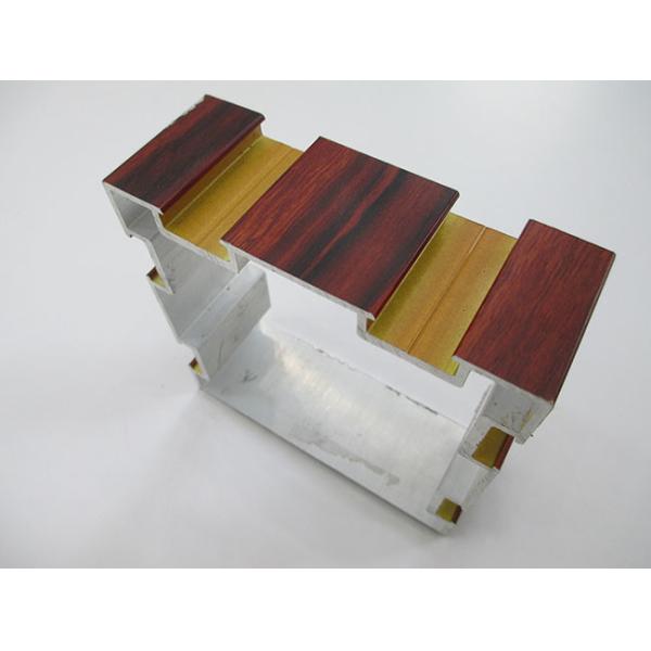 Wood Grain Transfer Column Aluminum Extrusion Profiles For Hotel Decoration