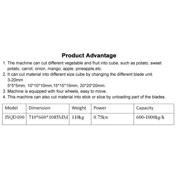 Automatic French Fry Cutter Machine For Hotels 1.1kw Apple Cutting Machine Banana Cutter