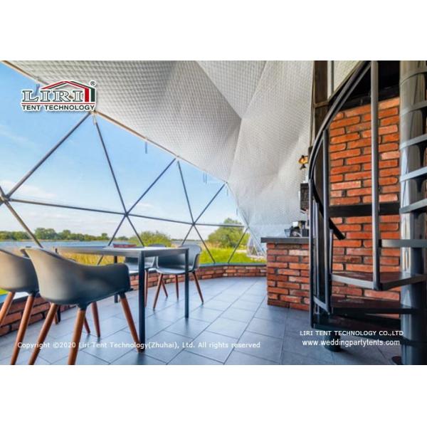 Q235 Steel Frame 5m Geodesic Dome Tents For Glamping