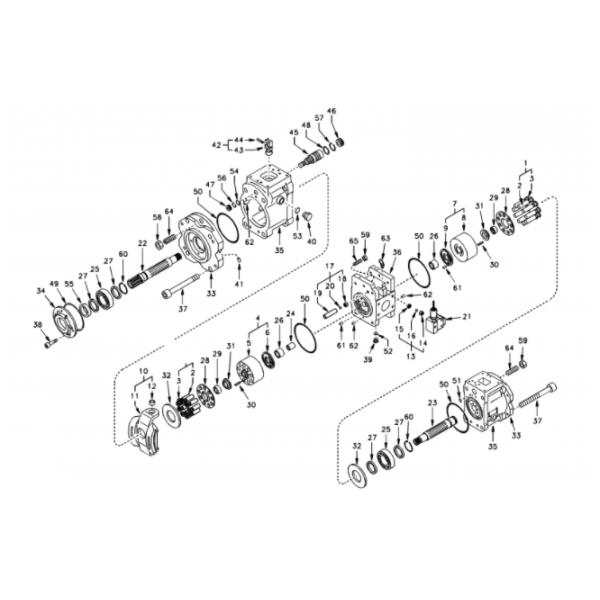 1142-00012 K3V112DT Hydraulic Pump Excavator Parts For EC210 EC240 LG225