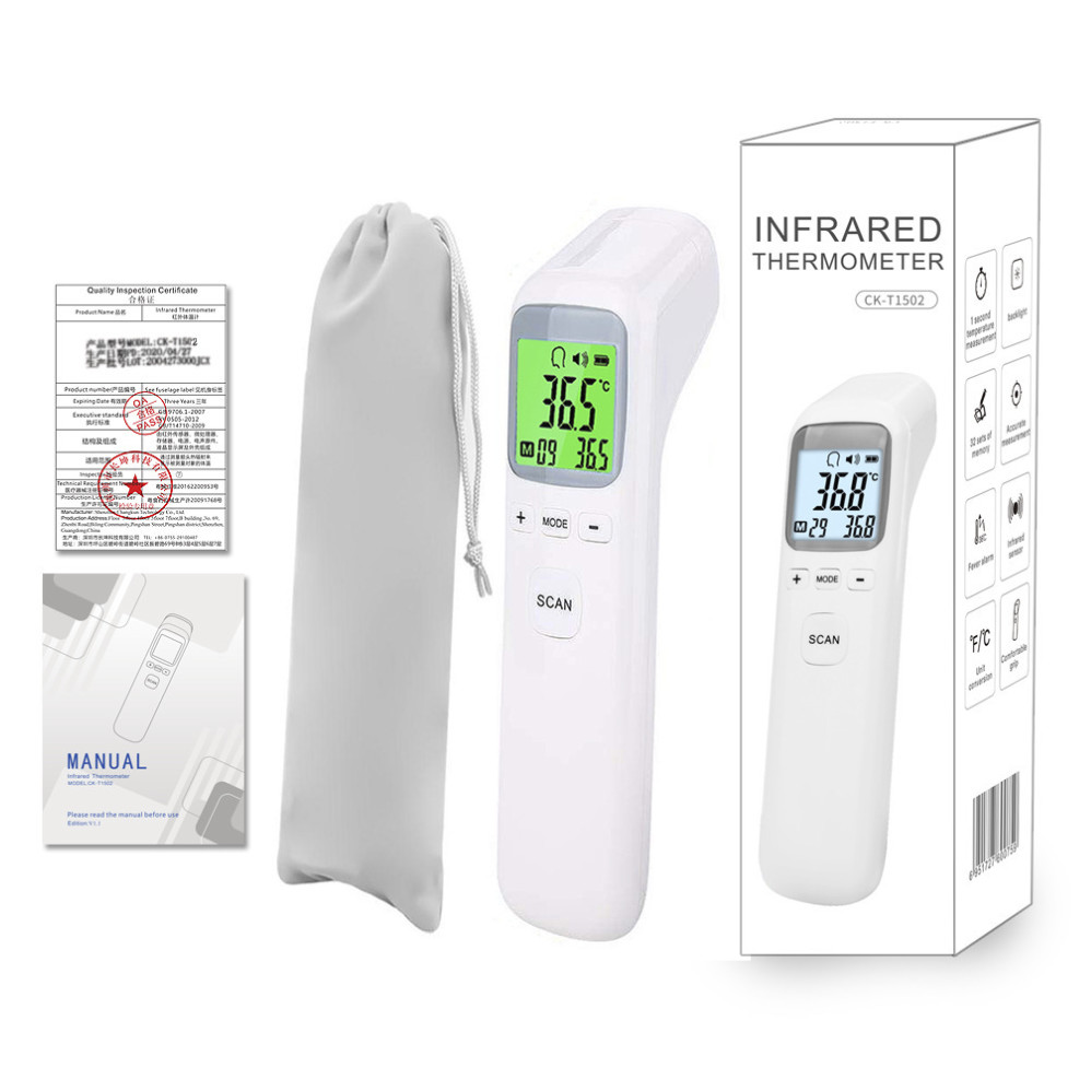 1s Instant Forehead Infrared Thermometer OEM Available With LCD Digital Display