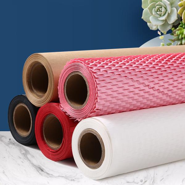 Hexagonal Black Honeycomb Protective Wrap Paper Packaging ODM