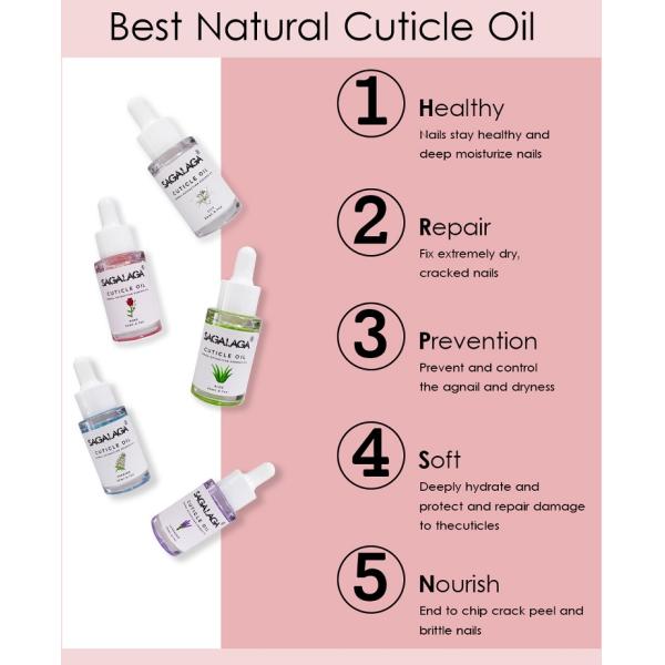 Nail Care Custom Logo Cuticle Oil 20ml Dropper Bottle with Organic Jojoba Oil Flower Scent and Vitamin E