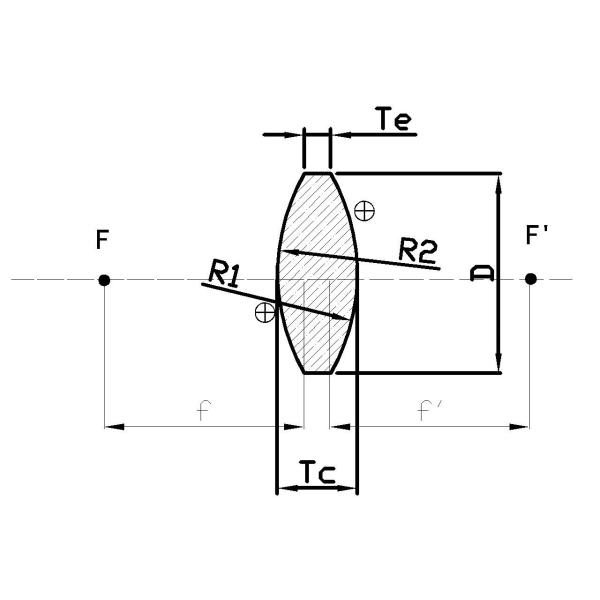 PMMA 10.7mm Double Convex Lens Led Optical Laser Light Lenses
