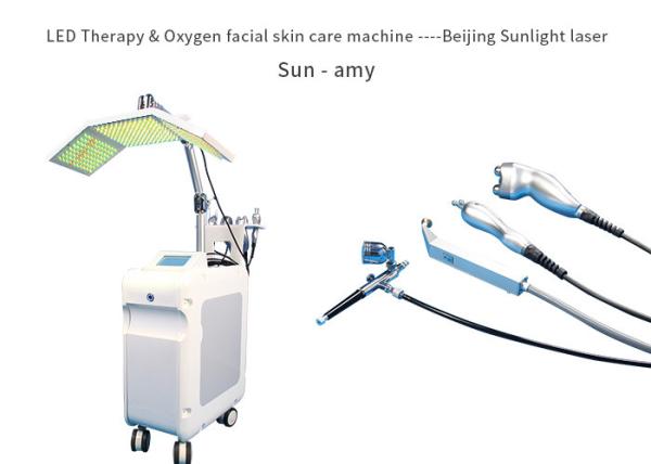 Skin Care Oxygen Facial Treatment Machine , Oxygen Peeling Led Light Therapy Machine