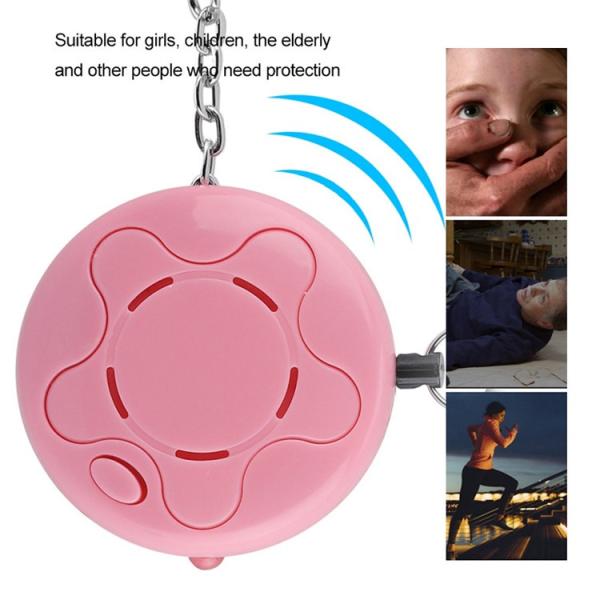 CE Personal Security Alarms 50x21mm Keychain Led Flashing Light Safety Panic Bracelet For Elderly