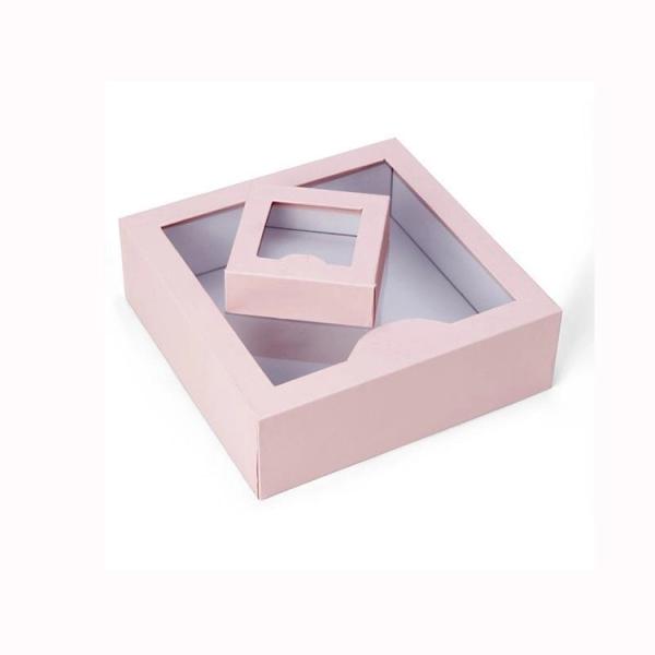 80gsm 350gsm Kraft Paper C1S Pink Gift Box For Clothing Packaging