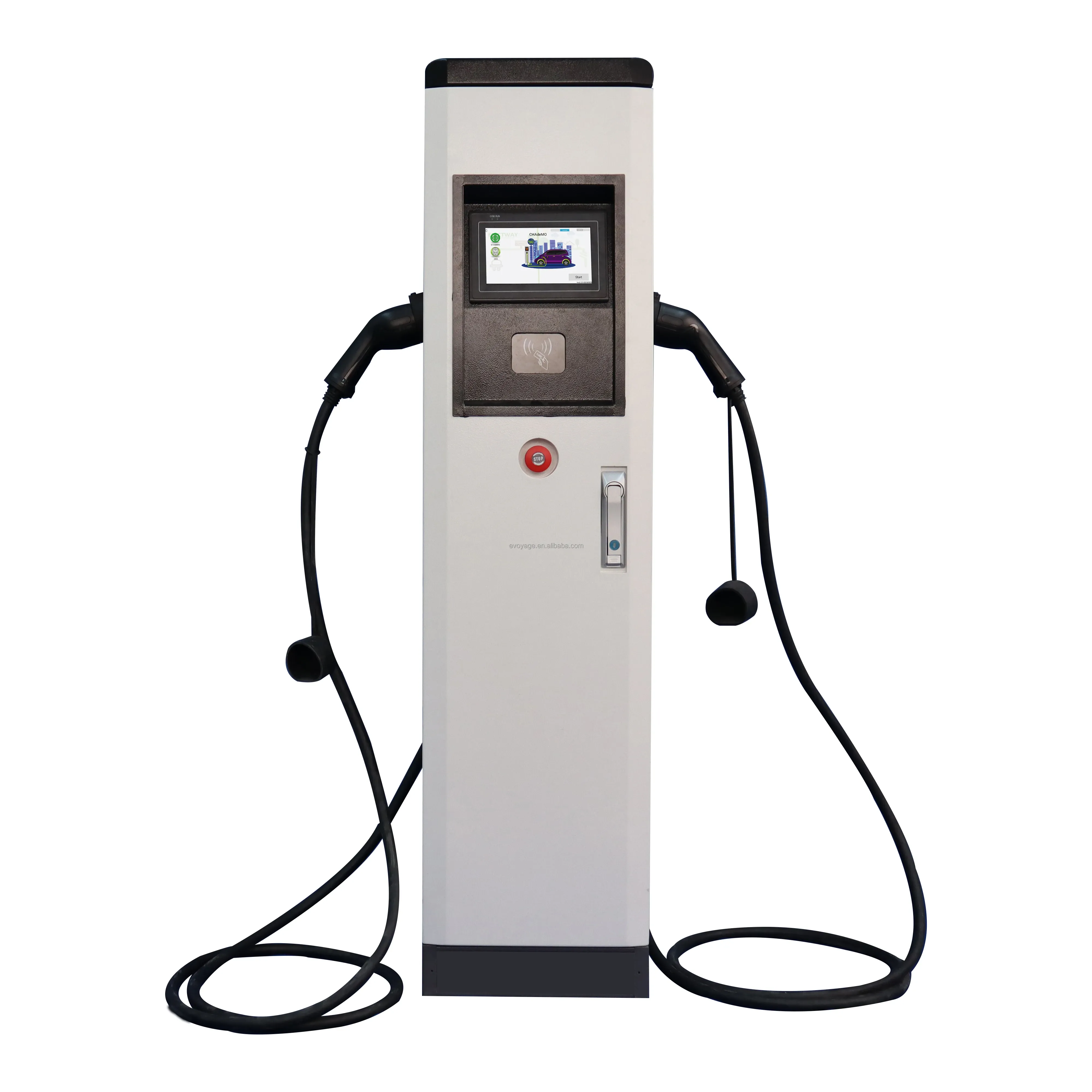 380В двойная пушка EVSE зарядная станция 22KW 44kW тип 2 EV кабель EV быстрая зарядка