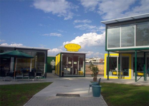 Construção galvanizada dobrável da construção de aço para o café, prova de fogo
