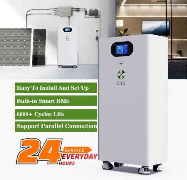 CTS Famille 51.2V 48V 250Ah LiFePO4 batterie de stockage d'énergie pour le système de stockage solaire à domicile