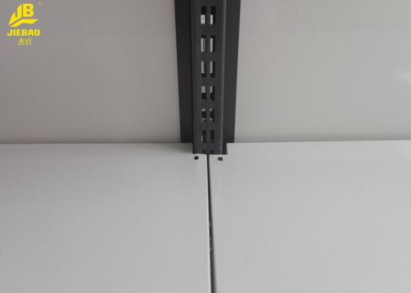 Dark Gray 4 Layers Commercial Gondola Shelving 1800mm High Middle Back Panel