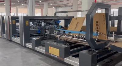 Fully Automatic Carton Folder Gluer Machine Flat Wire with Suction Belt Feeding