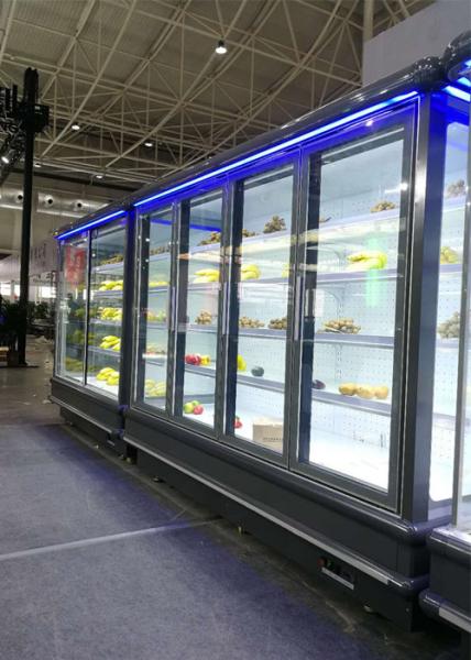 5 Shelf Multideck Open Chiller Vegetable Fruit Glass Door Merchandise Showcase