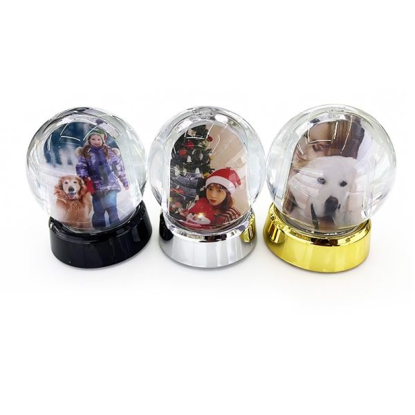 Personalized Sublimation Snow Globes Liquid Photo Frame Blank For DIY Printing