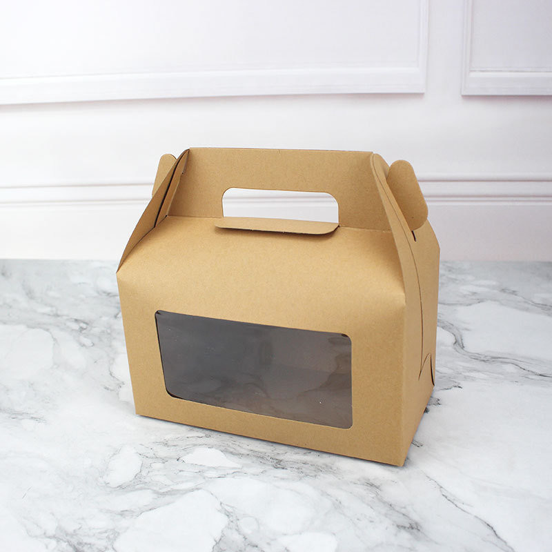Clear Window Cake Packaging Bakery Box 5.5inch Foldable with 29.000kg Gross Weight