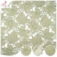 Dentelle d'équilibre de fleur de la broderie 3D d'équilibre de tissu de dentelle de coton de règlage de guipure